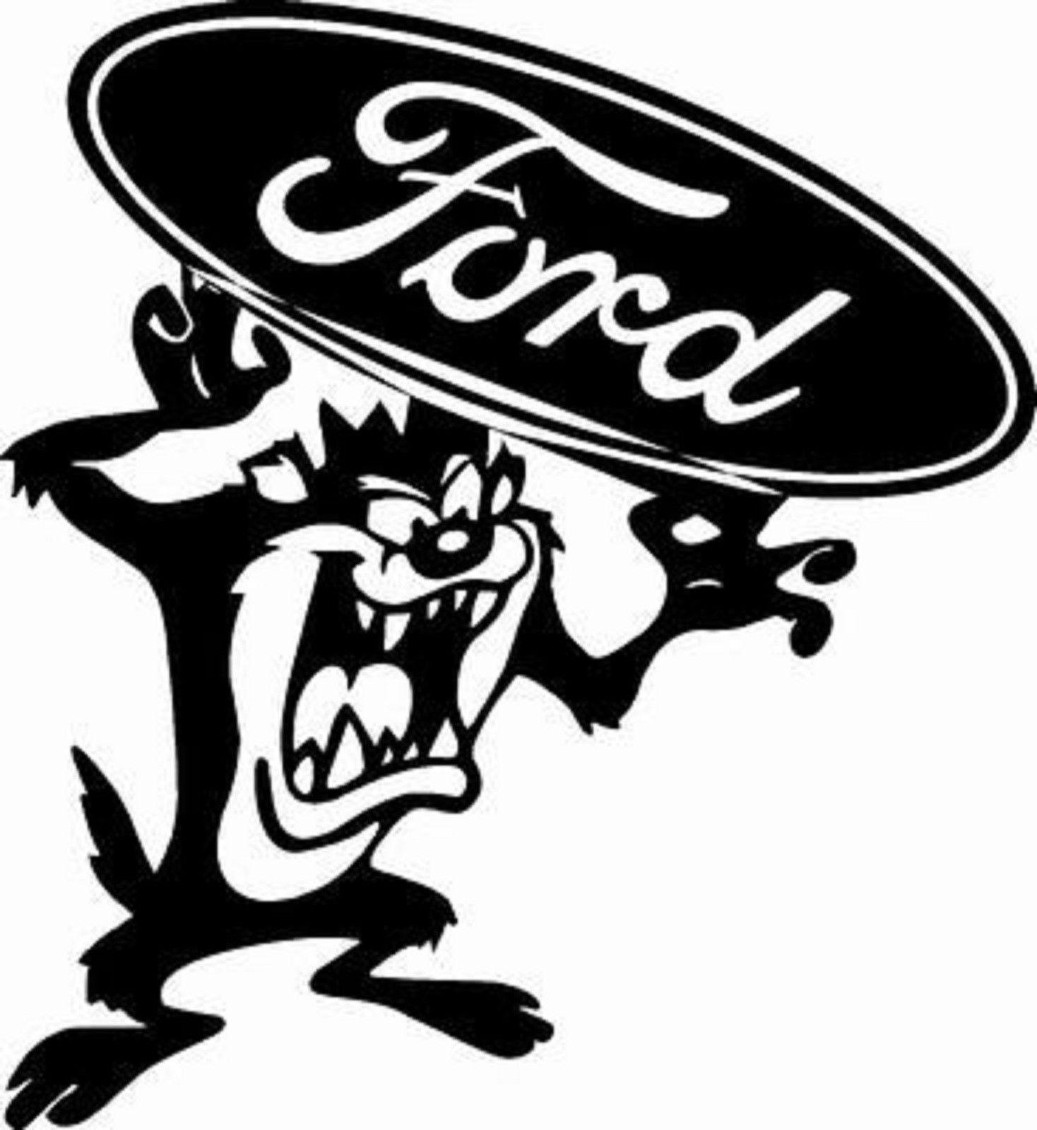 Scary Ford Logo - $3.99 - Ford Taz Funny Monster Car Scary Brand Muscle Design Vinyl ...