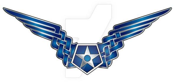 Air Force Wings Logo - Interlaced Air Force Wings