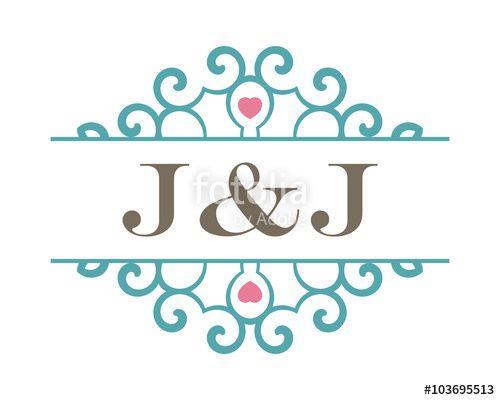 J&J Logo - J&J initial ornament wedding logo