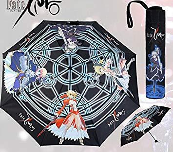 Moving Umbrella Logo - Anime Cosplay Fate Zero Nice Cartoon Umbrellas Rain Umbrella Parasol ...