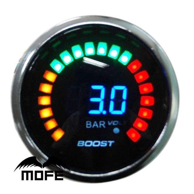 Boost Turbo Logo - Original Logo 52mm 20 LCD 3 Bar Turbo Boost Meter 2 inch Auto Gauge