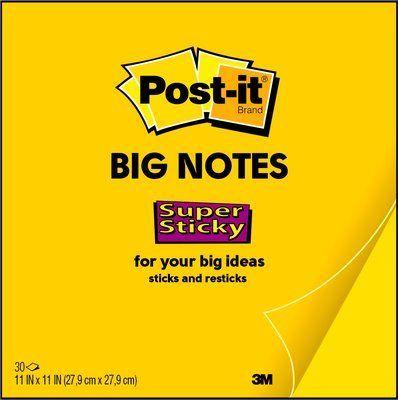 Post It Logo - Post-it® Super Sticky Big Note, 11 in. x 11 in., Yellow