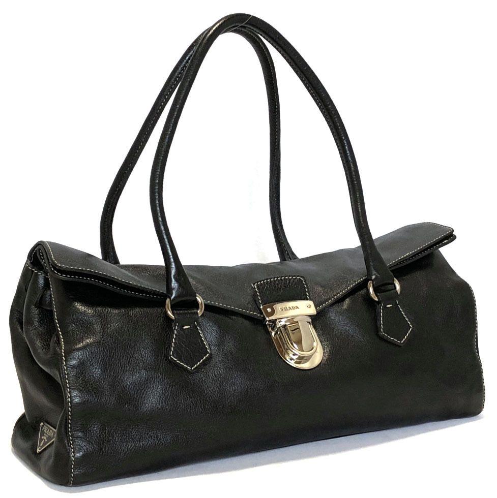 Boston Triangle Logo - Brandeal Rakuten Ichiba Shop: Prada handbag mini-Boston bag leather ...