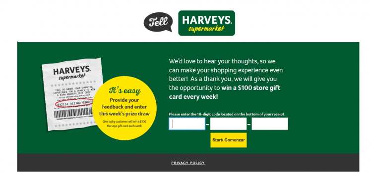Harveys Supermarket Logo - www.tellharveys.com - Harveys Supermarket Survey -