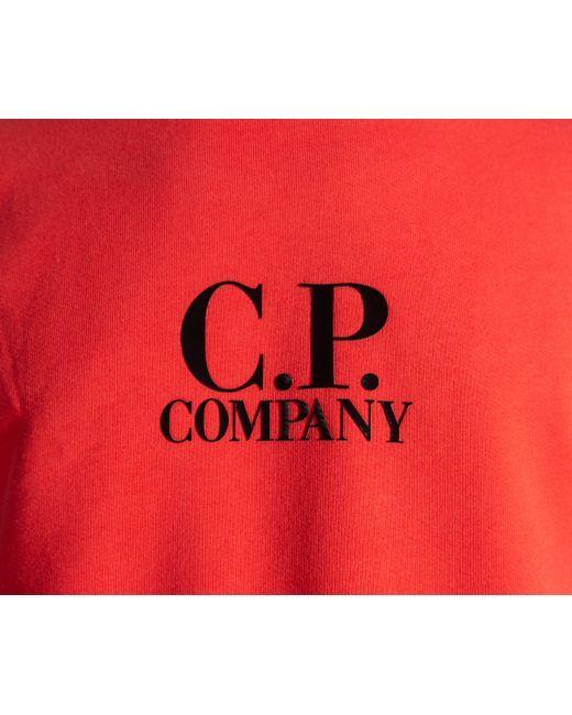 Large Red P Logo - C P Company Large Logo Sweat Orange in Orange for Men