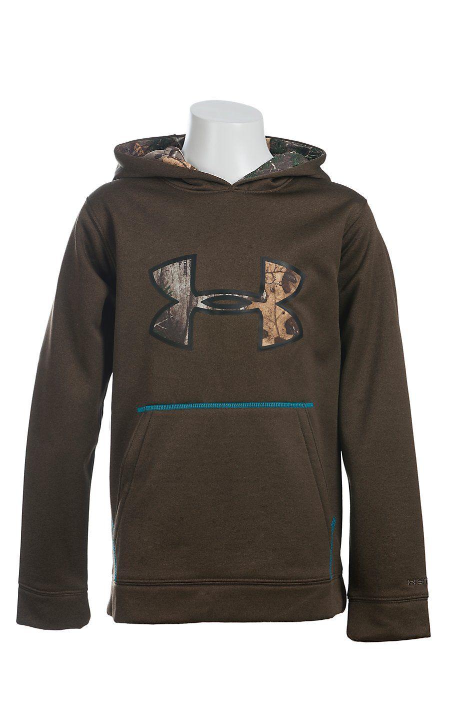 Camo Under Armor Logo - Under Armour Boys' Owl Brown with Camo Logo UA Storm Armour Fleece ...