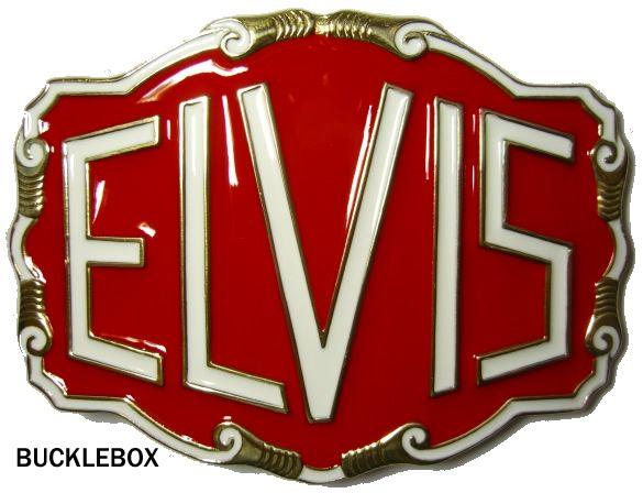 Large Red P Logo - Elvis Large Red Belt Buckle display stand. Code XL6