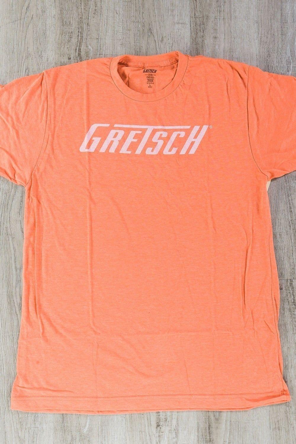 Large Red P Logo - Gretsch Logo T Shirt Orange Large Short Sleeve Tee Shirt P N 0994876606