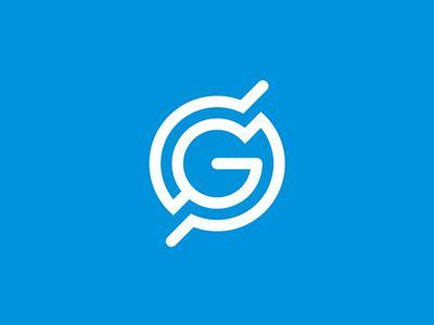 Blue Radar Logo - GS monogram / globe / scanning radar logo design symbol