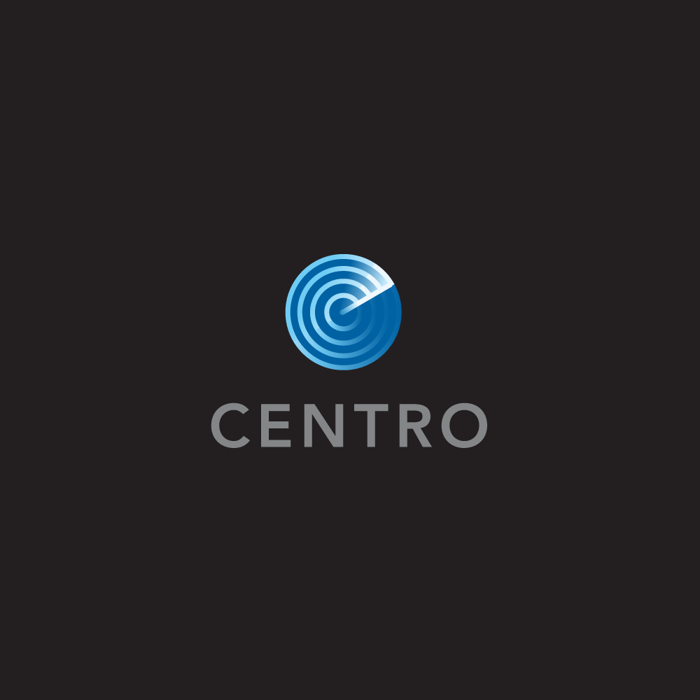Blue Radar Logo - Centro – Circular Radar Logo Design – SOLD | Logo Cowboy