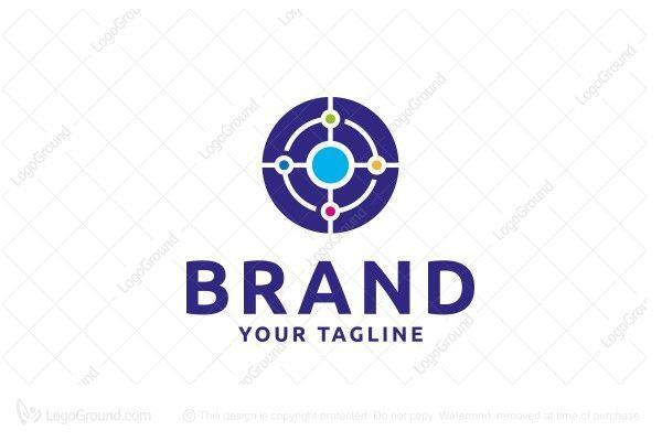 Blue Radar Logo - Exclusive Logo Dynamic Abstract Radar Target Logo. Abstract