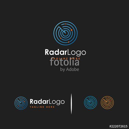 Blue Radar Logo - Radar Logo designs concept vector, Scanner logo template Stock