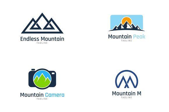 3 Mountain Logo - Mountain Logo Bundle Logo Templates Creative Market