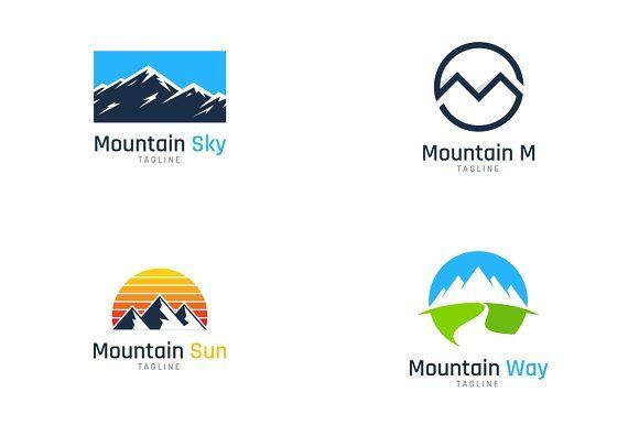 3 Mountain Logo - Mountain Logo Bundle Creative Daddy