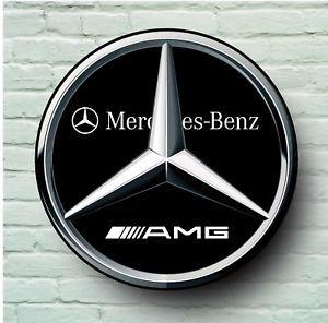 Mercedes AMG High Res Logo - MERCEDES AMG LOGO 2FT LARGE GARAGE SIGN WALL PLAQUE CLASSIC SPORT ...