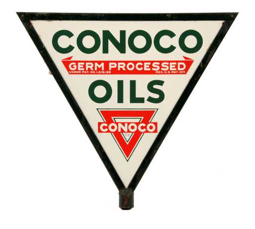 Conoco Logo - Conoco Germ Processed Oils w/ Logo Porcelain Sign.