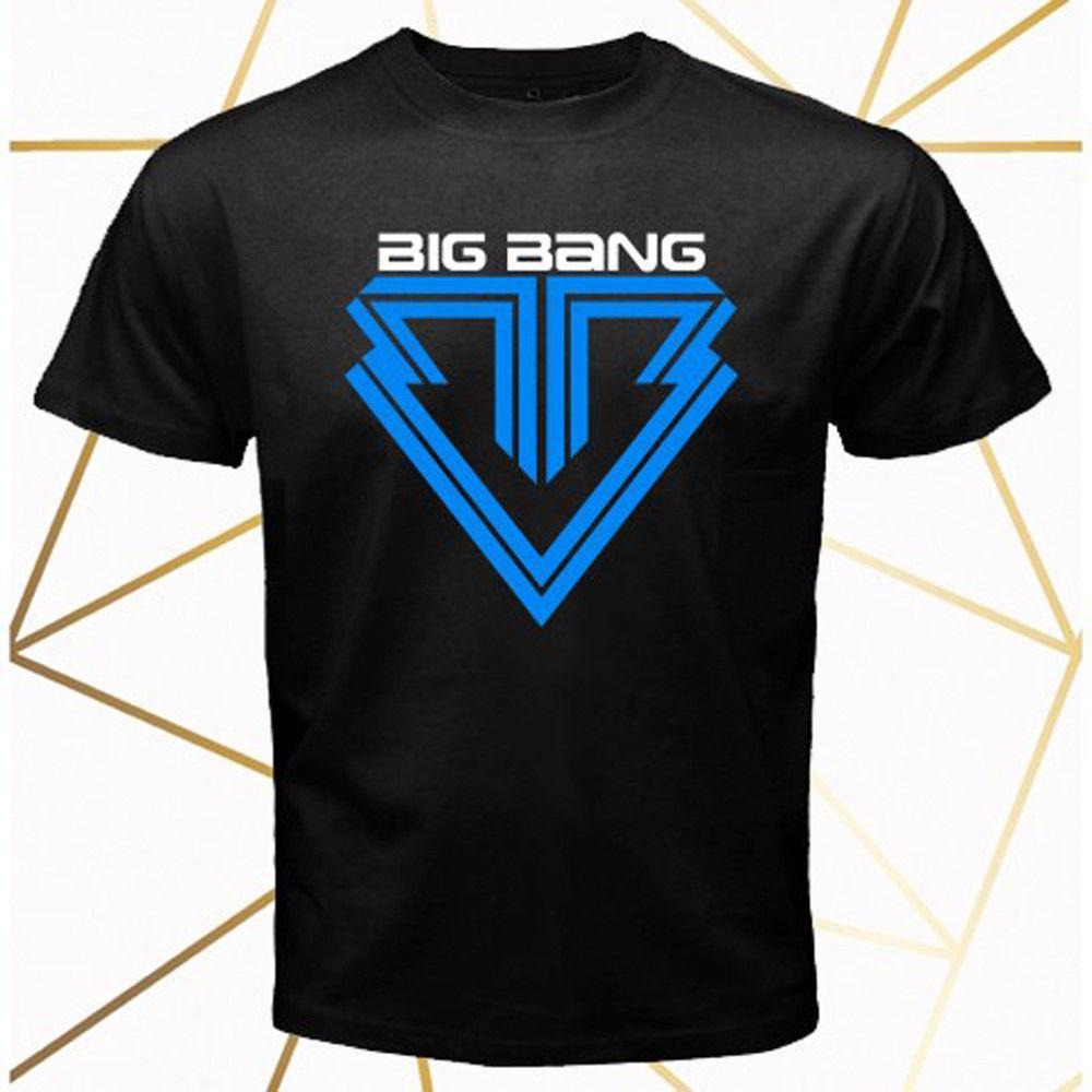 Big Bang Logo - Big Bang Famous Korean Idol Grup KPOP Logo Men'S Black T Shirt Size ...