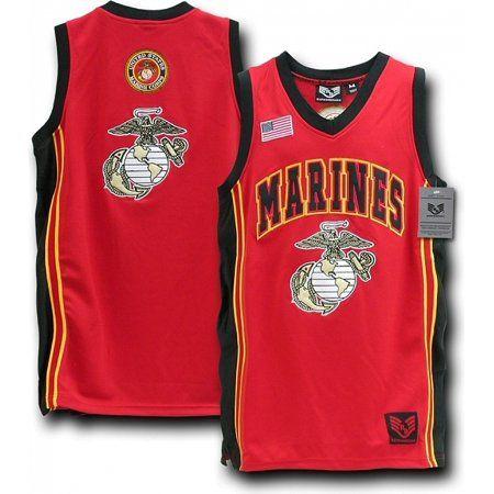 Branches with Globe Logo - RapDom Marines Globe & Anchor Logo Mens Basketball Jersey [Red - L ...