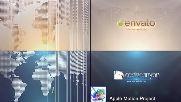 Branches with Globe Logo - Global Business Logo Motion. Apple Motion Templates