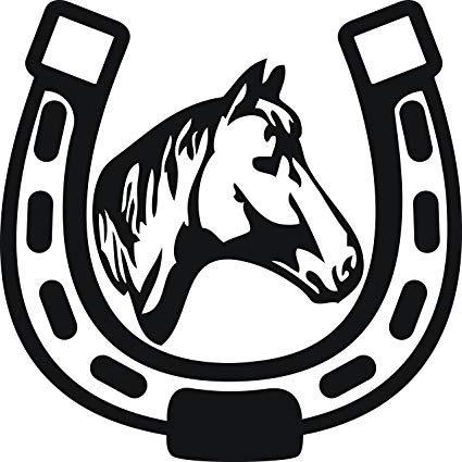 Horse Head in Horseshoe Logo - Amazon.com: Eyecandy Decals Horseshoe with Horse Head Rodeo 5