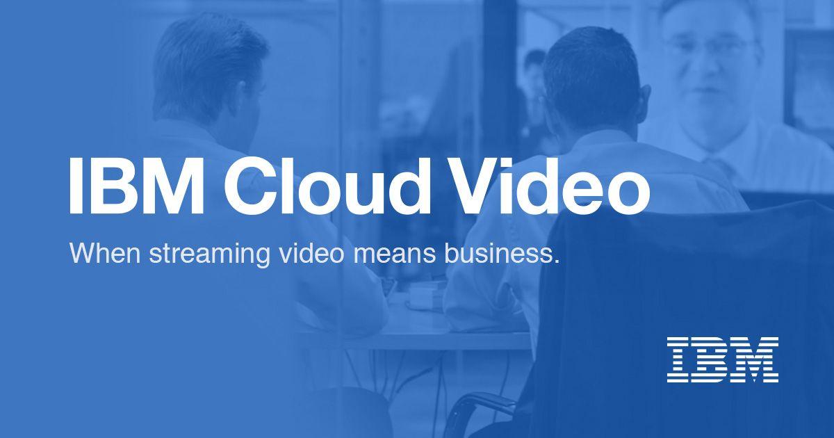 IBM Cloud Software Logo - IBM Streaming Solutions for Media & Enterprise Cloud Video