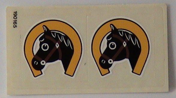 Horse Head in Horseshoe Logo - Sets that have 190165: Sticker Sheet Town Horse Head in Horseshoe Logo