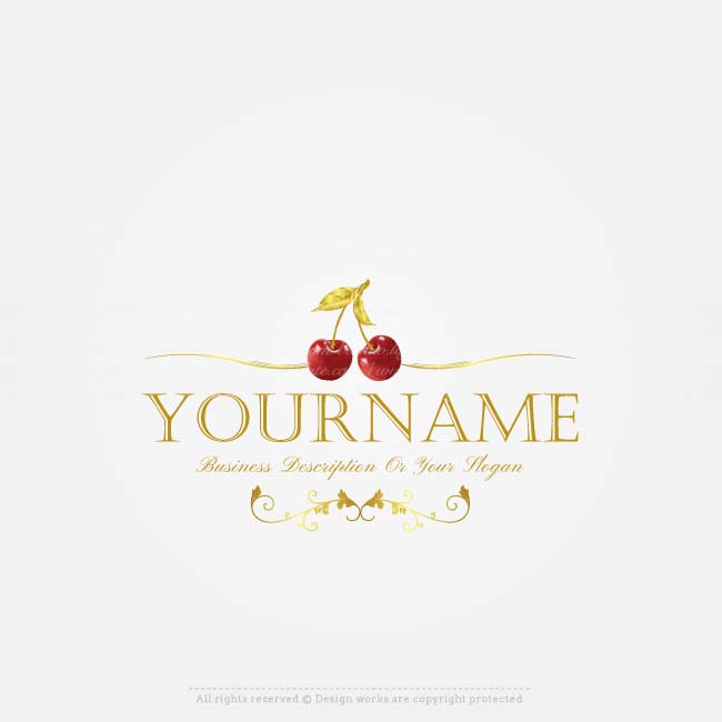 Cherry Logo - Free Logo Maker - Golden Cherry logo template