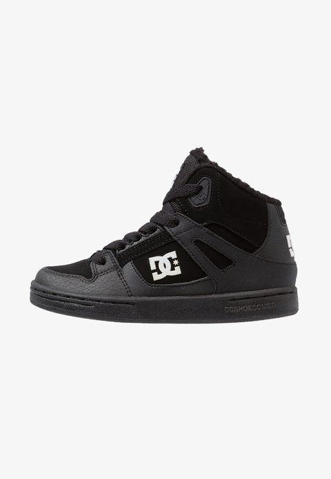 Black and White DC Shoes Logo - DC Shoes PURE Top Trainers White.co.uk