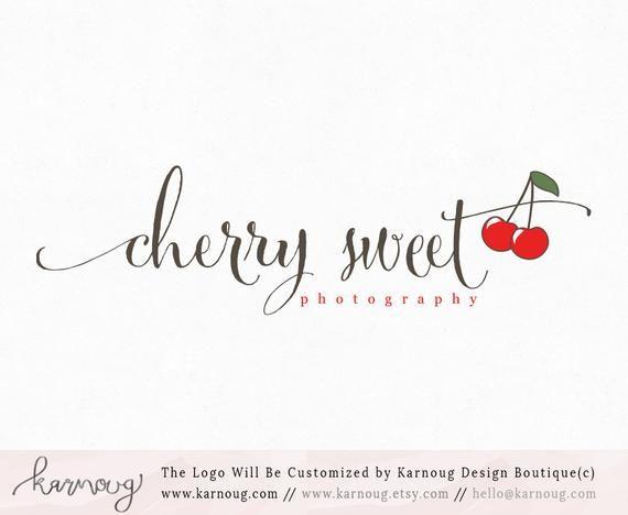 Cherry Logo - Cherry Logo Fruit Logo Photography Logo Boutique Premade Logo | Etsy
