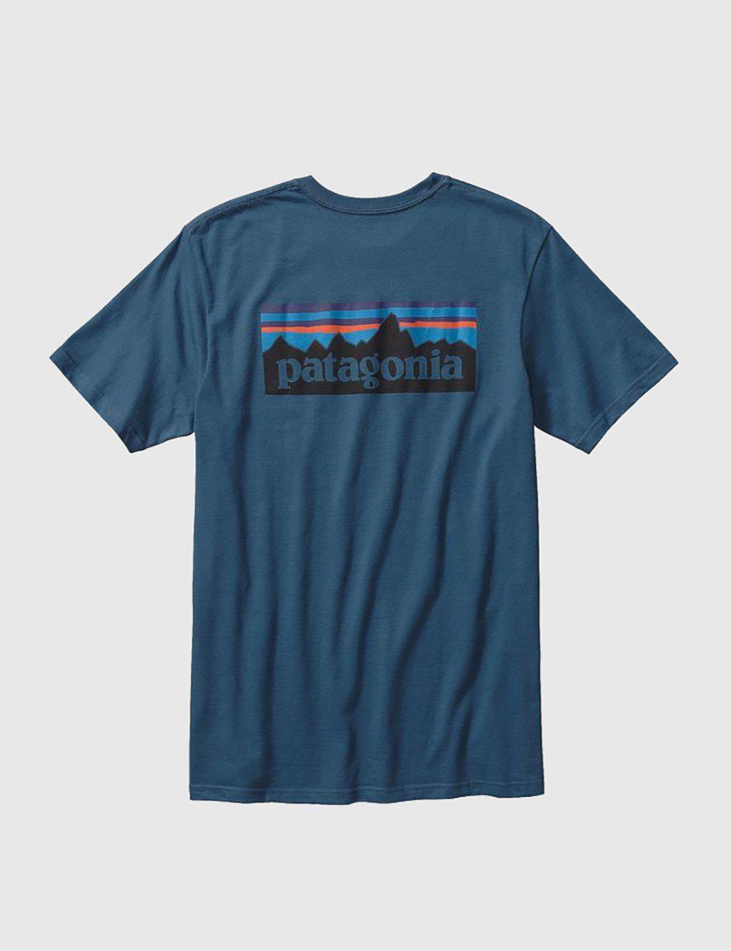 Blue P Logo - Patagonia P-6 Logo T-shirt in Blue for Men - Lyst