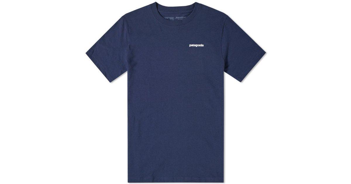 Blue P Logo - Patagonia P 6 Logo Responsibili Tee In Blue For Men