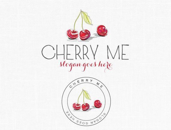 Cherry Logo - Premade Cherry Logo Design Fruits Logo Farm Logo Design | Etsy