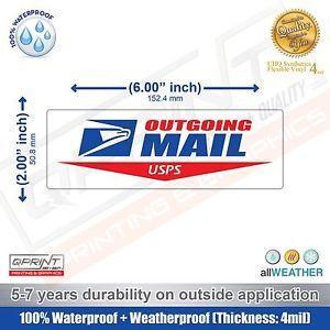US Postal Logo - USPS Logo 6 x 2 Outgoing Mail Sign Carrier Decal Sticker US Postal