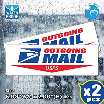 US Postal Logo - AllWeather (Pack of 2) USPS Outgoing Mail Sign Post