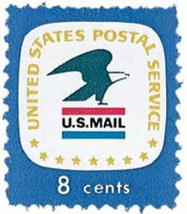 US Postal Logo - 1971 8c U.S. Postal Service Emblem for sale at Mystic Stamp Company