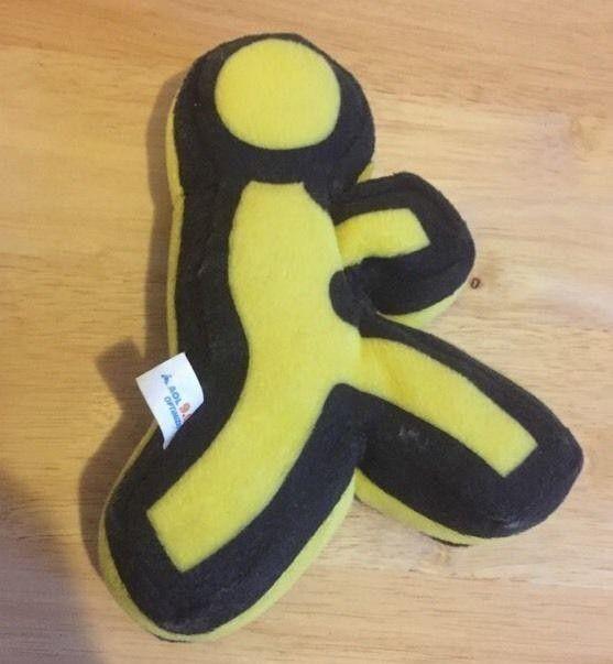 AOL Man Logo - Aol 9.0 Optimized Man Logo Plush Vintage 90's Collectible