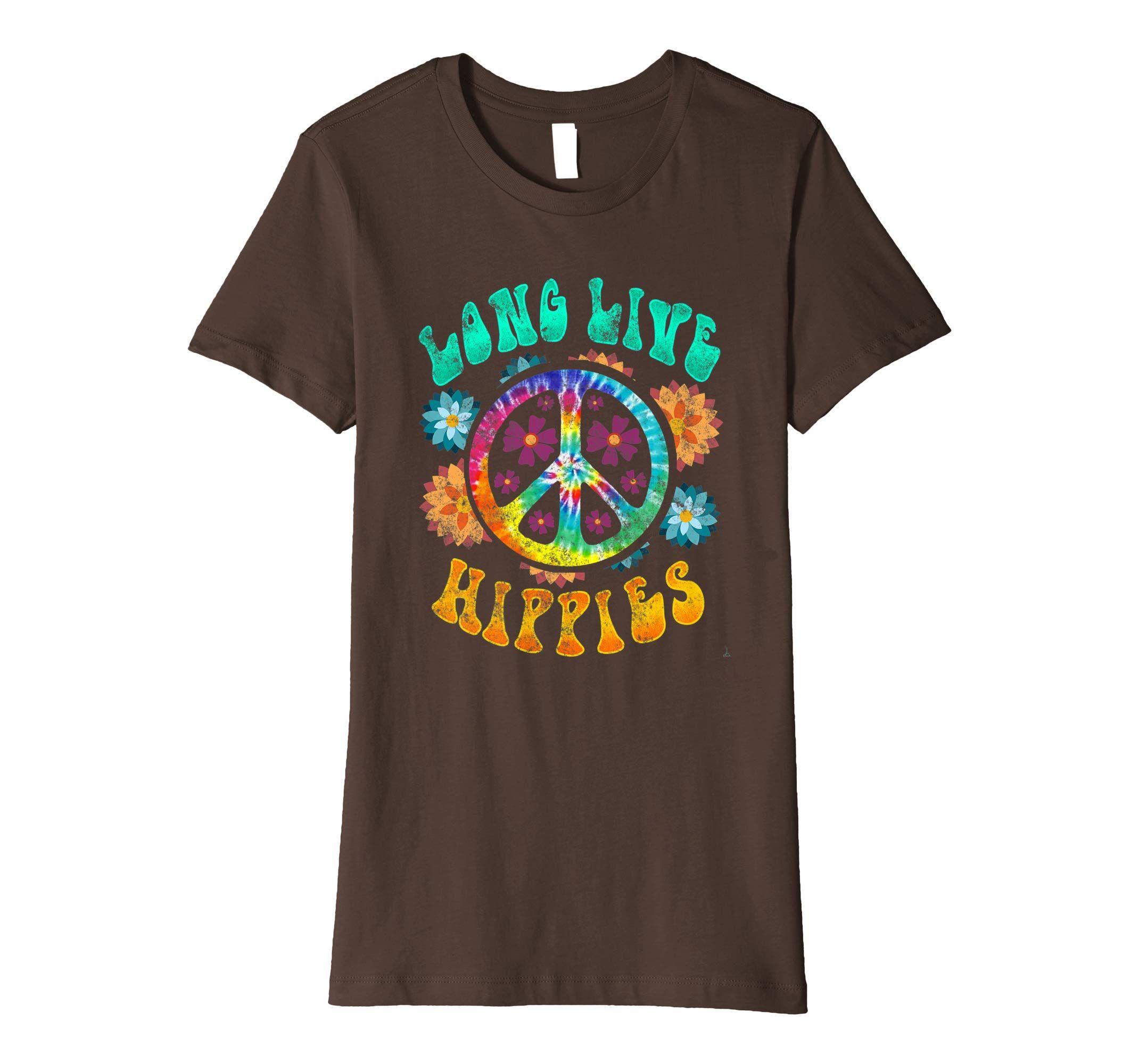Hippie Cool Logo - Amazon.com: Long Live Hippies Peace Sign Symbol Hippie Cool Tie Dye ...