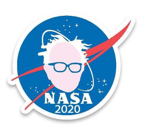 2020 NASA Logo - NASA for Bernie Sanders President 2020 seal logo sticker decal