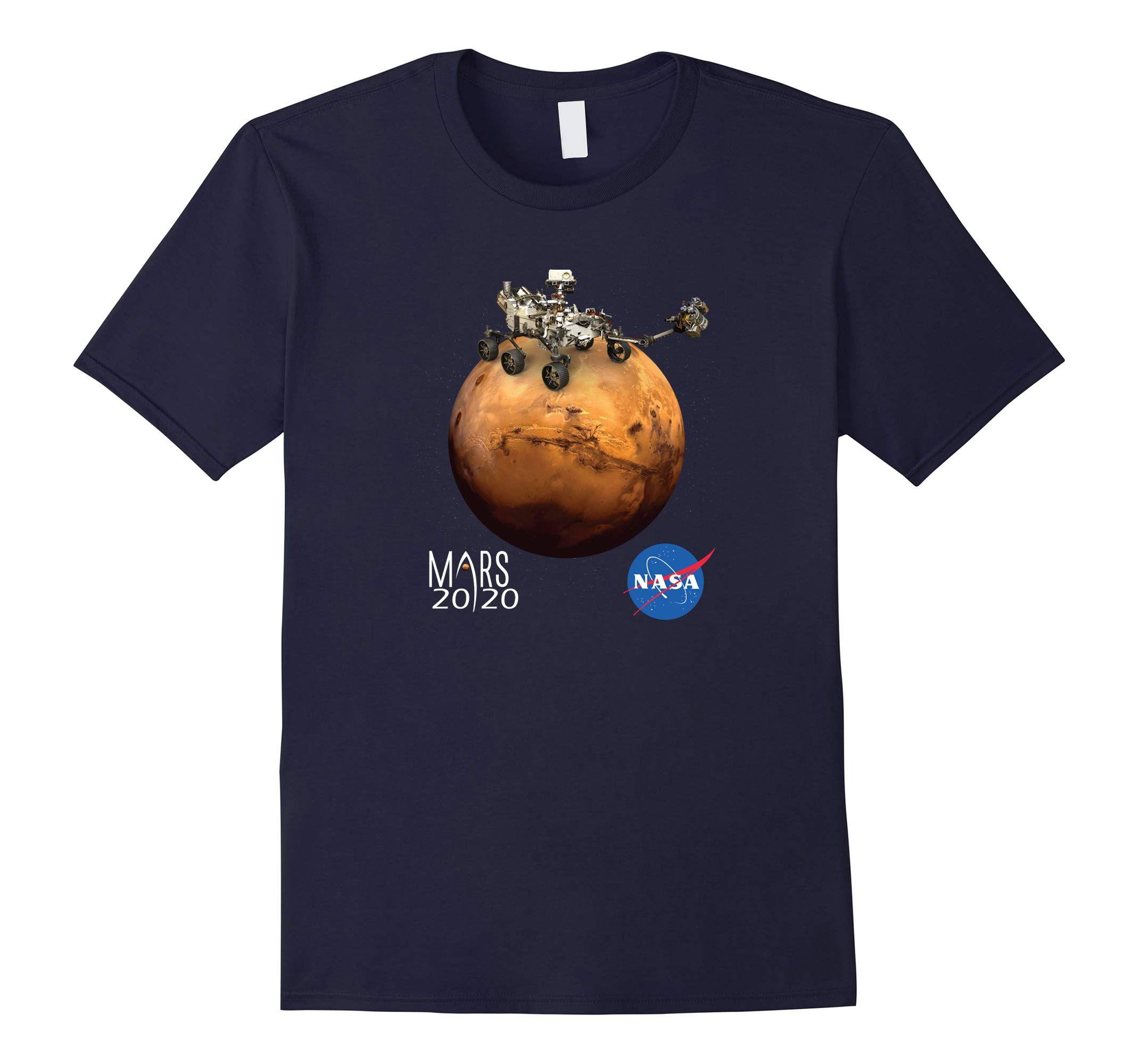 2020 NASA Logo - Amazon.com: Mars 2020 Rover on Mars NASA logo Mars 2020 logo T-Shirt ...