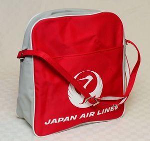 Red Jal Logo - Vintage Retro Japan Airlines Bag Red Flight Crew Carry On Shoulder