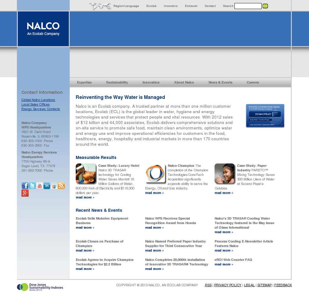 Nalco an Ecolab Company Logo - Nalco Competitors, Revenue and Employees Company Profile