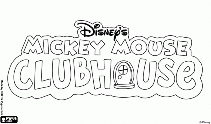 Mickey Mouse Clubhouse Logo - Mickey Mouse Clubhouse logo coloring page | Kids Church | Mickey ...