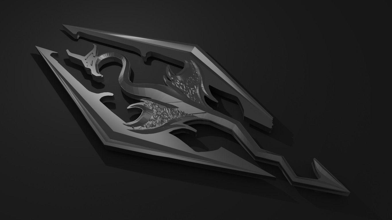 Skyrim Logo - 3D Printed Skyrim LOGO by death_strike09 | Pinshape