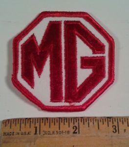 Red Octagon Car Logo - MG Logo Embroidered Patch Iron On Octagon 2.75 Car Automotive