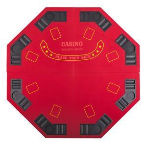 Red Octagon Car Logo - Red Octagon 48 8 Player Four Fold Folding Poker Table Top