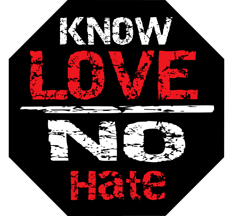 Red Octagon Car Logo - Octagon Car Magnet - Know Love, No Hate - Customizable