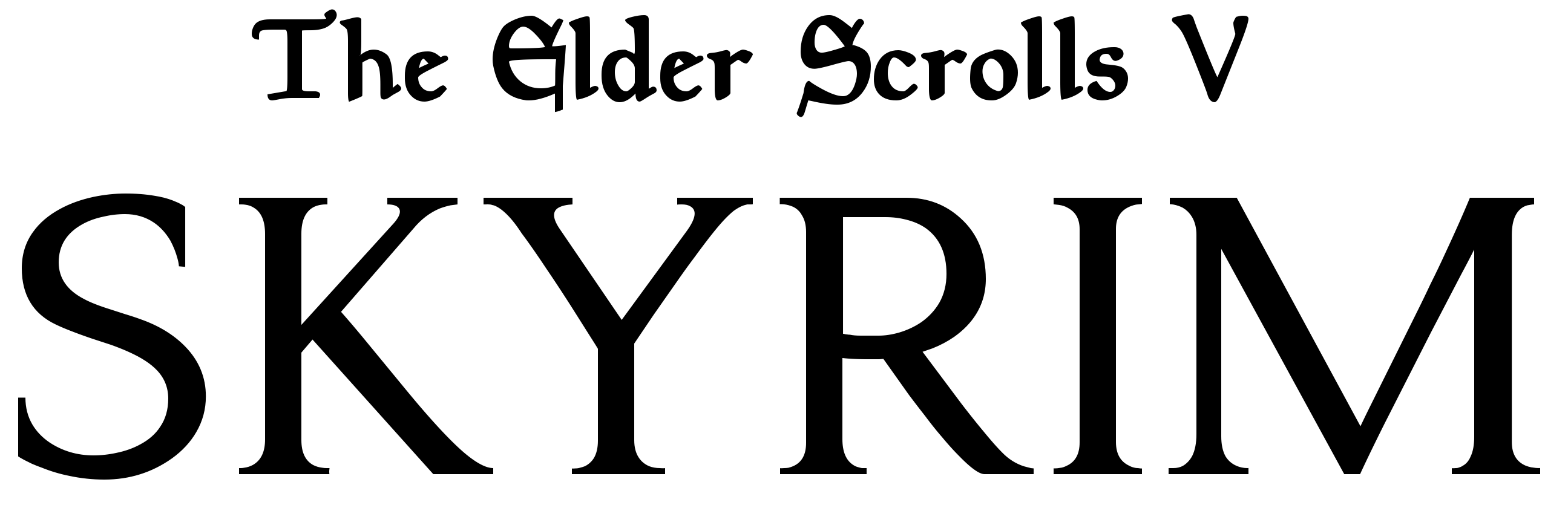 Skyrim Logo - File:The Elder Scrolls V - Skyrim logo.png - Wikimedia Commons