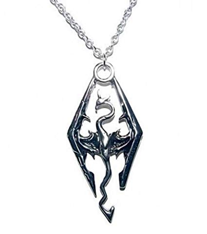 Skyrim Logo - Amazon.com: The Elder Scrolls Skyrim Dragon Logo Pendant Necklace ...