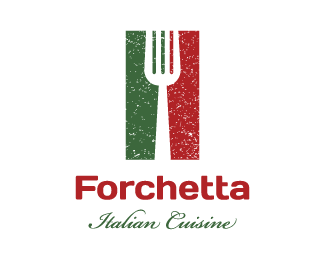 Red Italian Logo - Forchetta italian cuisine Designed