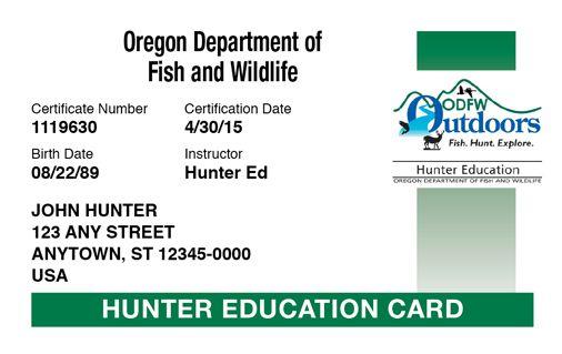 Oregon Department of Fish and Wildlife Logo - Oregon Online Hunter Safety Course. Hunter Ed.com™
